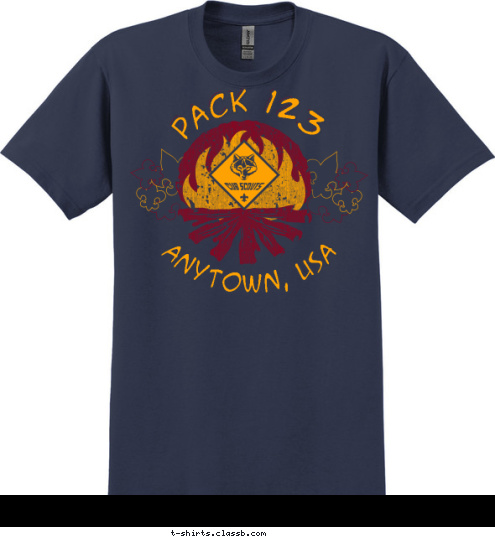 PACK 123 Anytown, USA T-shirt Design 