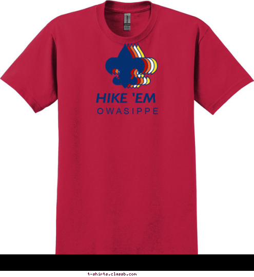 Troop 41 HIKE 'EM O W A S I P P E T-shirt Design 