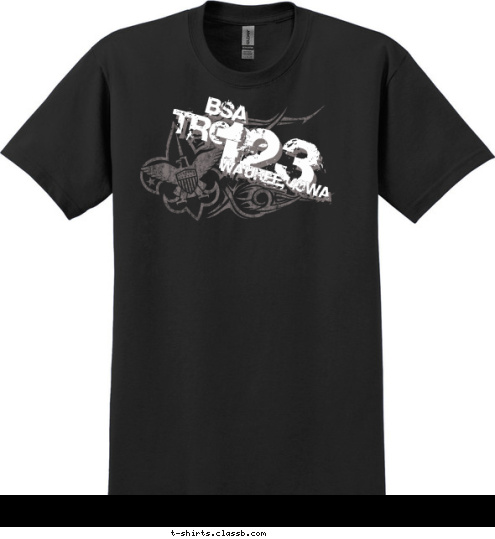 Waukee, Iowa 123 TROOP BSA T-shirt Design 