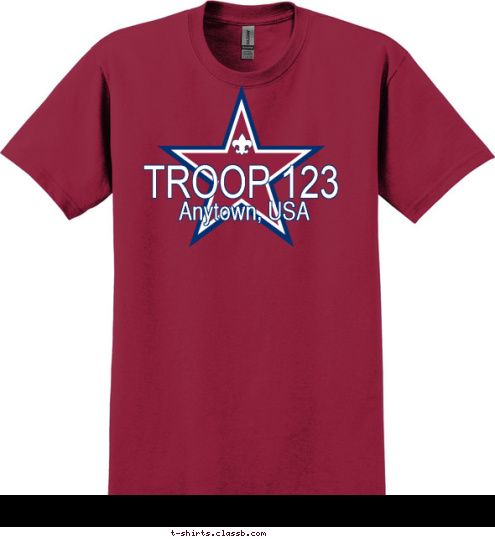 TROOP 123   Anytown, USA T-shirt Design SP929