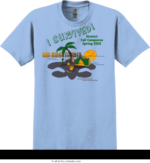 New Text I SUR VIVED! District
Fall Camporee
Spring 2012 RED RIDGE COUNCIL RED RIDGE COUNCIL T-shirt Design SP931
