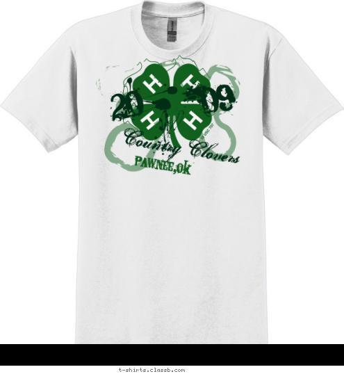 09 20 Pawnee,OK Country Clovers T-shirt Design 