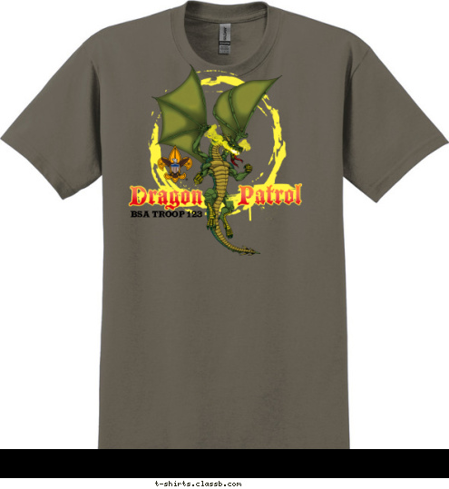 BSA TROOP 123 T-shirt Design sp2715