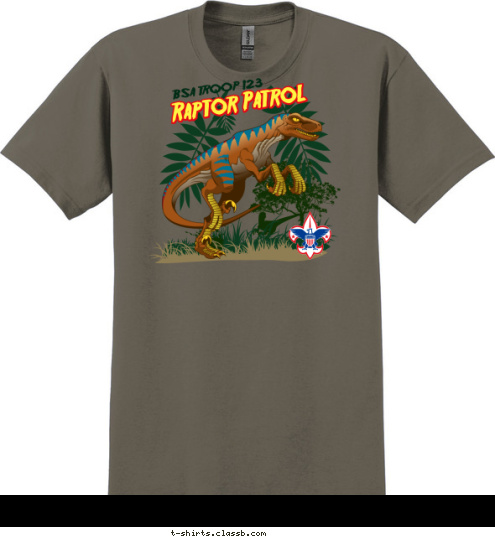 BSA TROOP 123 T-shirt Design sp2717