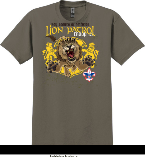 TROOP 123 BOY SCOUTS OF AMERICA T-shirt Design sp2719