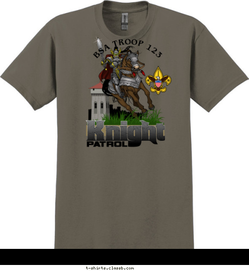 BSA TROOP 123 T-shirt Design sp2720