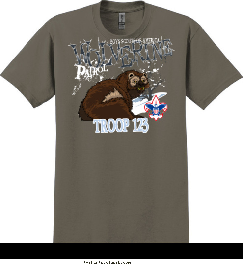 TROOP 123 BOYS SCOUTS OF AMERICA T-shirt Design sp2775