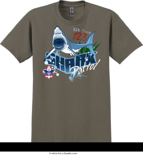 BSA Troop 123 T-shirt Design sp2776