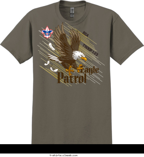 BSA TROOP 123 T-shirt Design sp2777