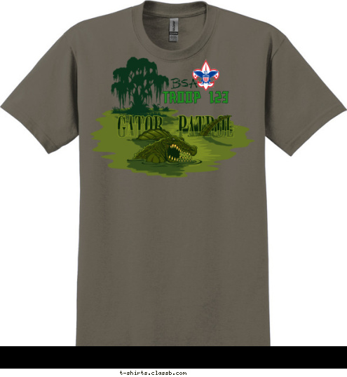 BSA TROOP 123 T-shirt Design sp2778