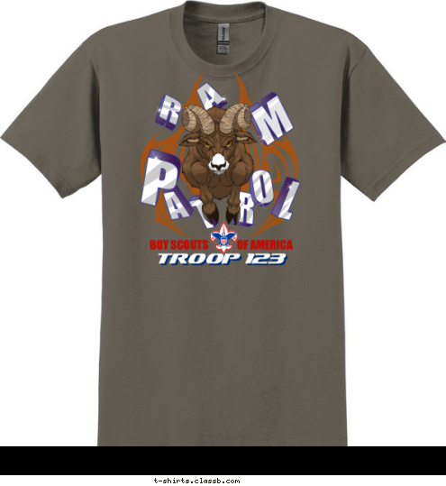 TROOP 123 BOY SCOUTS              OF AMERICA T-shirt Design sp2805