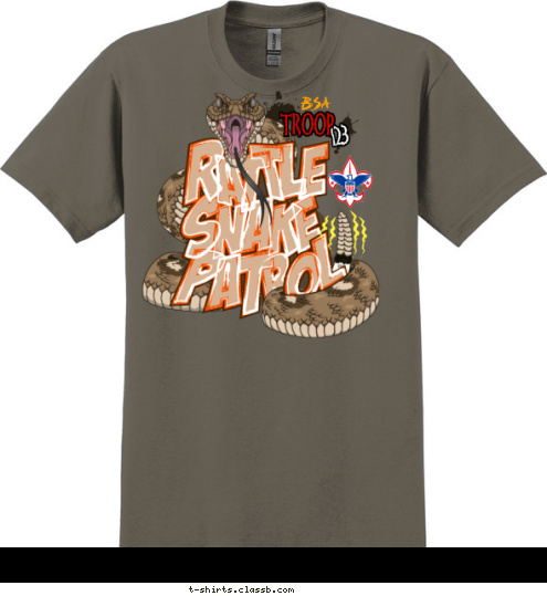 BSA TROOP 123 T-shirt Design sp2806