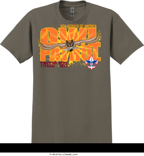 BOY SCOUTS OF AMERICA TROOP 123 T-shirt Design sp2881