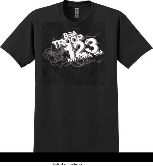 ANYTOWN, USA 123 TROOP BSA T-shirt Design 