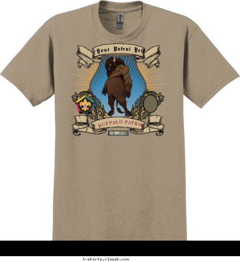 BUFFALO PATROL C1-250-11-1 Your Patrol Yell T-shirt Design sp3246