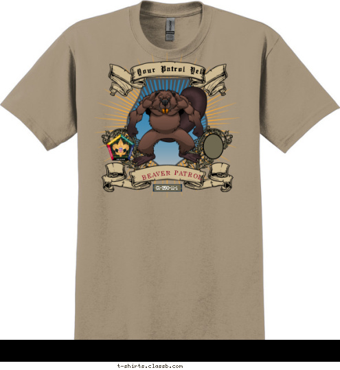 BEAVER PATROL C1-250-11-1 Your Patrol Yell T-shirt Design sp3247