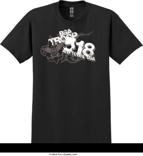  ANYTOWN, USA 518 TROOP BSA T-shirt Design 