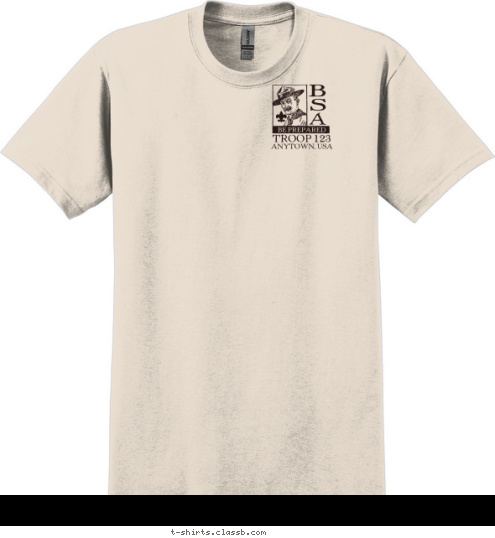 TROOP 123 ANYTOWN, USA BE PREPARED T-shirt Design SP427