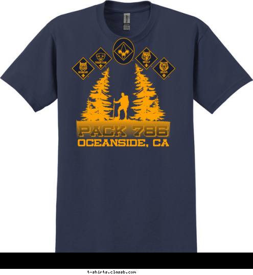 OCEANSIDE, CA PACK 786 T-shirt Design 