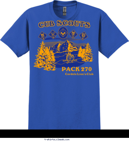 Cordele Lion's Club PACK 270 CUB SCOUTS T-shirt Design 