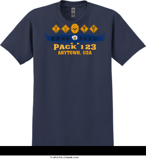 ANYTOWN, USA PACK 123 T-shirt Design 