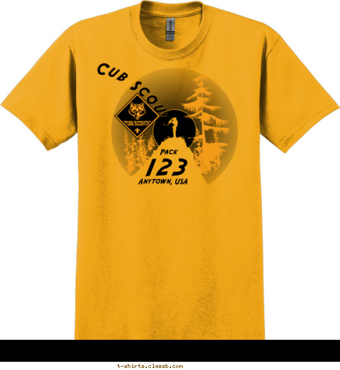 Pack 123
 Anytown, USA Cub Scouts T-shirt Design 