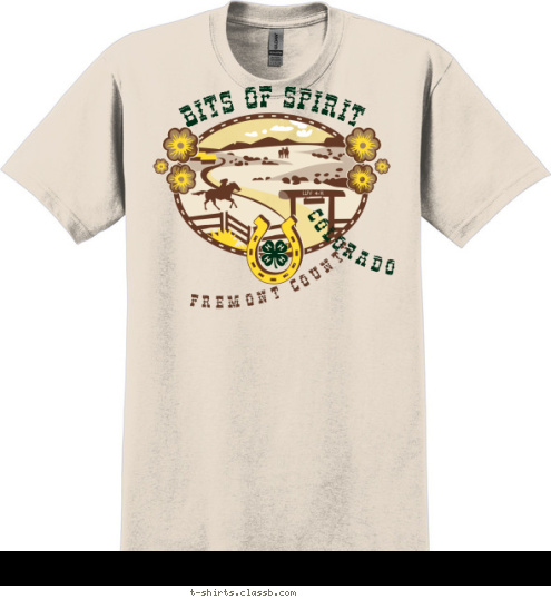 I LUV 4-H Colorado Fremont County Bits of Spirit T-shirt Design 