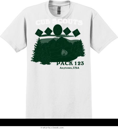 Anytown, USA PACK 123 CUB SCOUTS T-shirt Design 