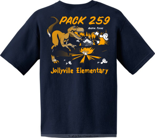 Jollyville Elementary PACK 259 Austin, Texas T-shirt Design 