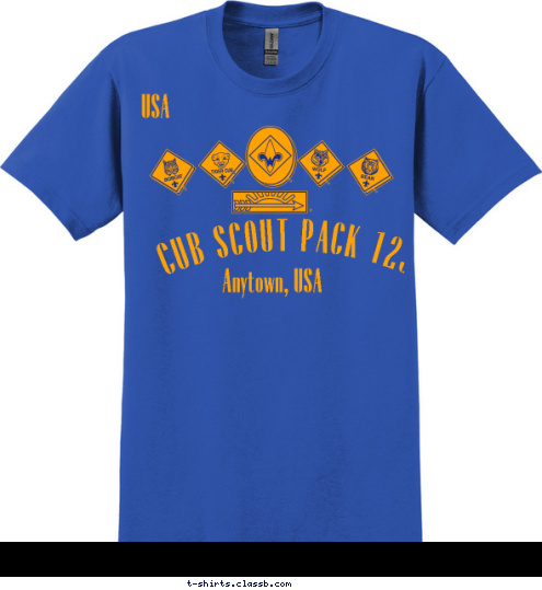 Anytown, USA Anytown, USA CUB SCOUT PACK 123 T-shirt Design 