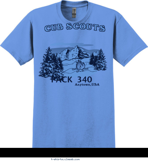 PACK  340 Anytown, USA CUB SCOUTS T-shirt Design 