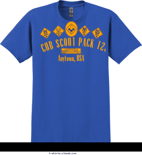 Anytown, USA Anytown, USA Anytown, USA CUB SCOUT PACK 123 T-shirt Design 