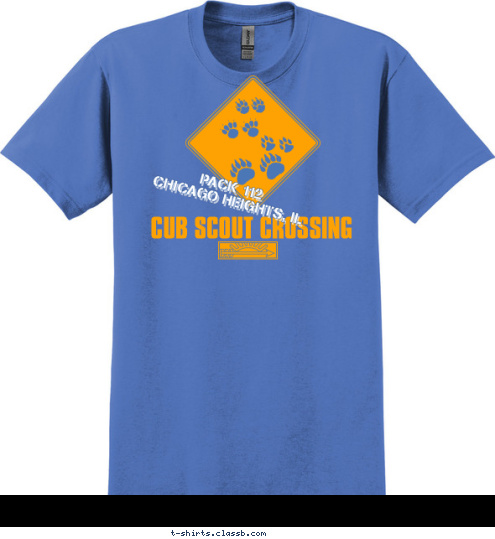 PACK 112
CHICAGO HEIGHTS, IL CUB SCOUT CROSSING T-shirt Design 