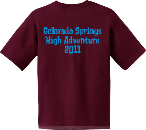 Colorado Springs
High Adventure
2011 Troop 98 Pleasant Hill, Iowa Boy Scout T-shirt Design 