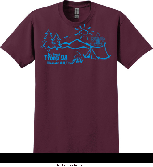 Troop 98 Colorado Springs
High Adventure
2011 Pleasant Hill, Iowa Boy Scout T-shirt Design 