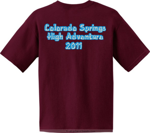 Colorado Springs
High Adventure  Colorado Springs
High Adventure 2011 TROOP 98 Pleasant Hill, Iowa T-shirt Design 