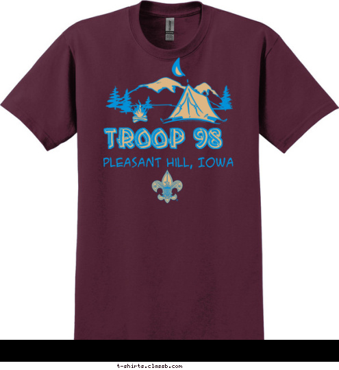 Colorado Springs
High Adventure 2011 TROOP 98 Pleasant Hill, Iowa T-shirt Design 