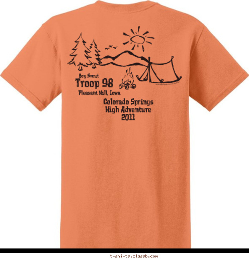 Boy Scout Pleasant Hill, Iowa Colorado Springs
High Adventure
2011 Troop 98 T-shirt Design 