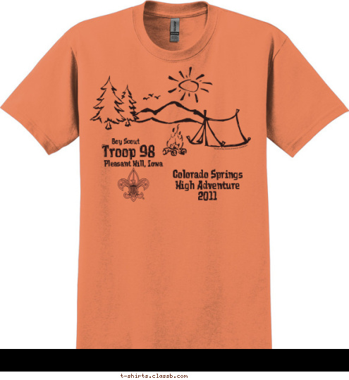 Boy Scout Pleasant Hill, Iowa Colorado Springs
High Adventure
2011 Troop 98 T-shirt Design 