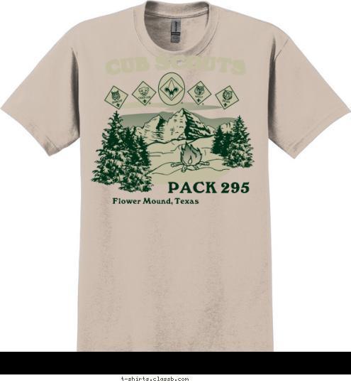 Flower Mound, Texas PACK 295 CUB SCOUTS T-shirt Design 