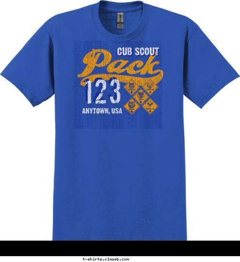 123 ANYTOWN, USA CUB SCOUT T-shirt Design 