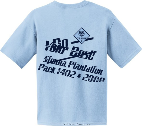 Pack
226 FRANKLIN  INDIANA Sienna Plantation
Pack 1402 * 2008 Do Your Best! T-shirt Design 