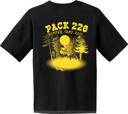 Cub Scout Pack 153 SUMMER CAMP 2011 Franklin, IN PACK 226 T-shirt Design 