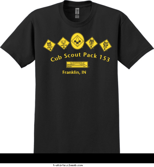 Cub Scout Pack 153 SUMMER CAMP 2011 Franklin, IN PACK 226 T-shirt Design 