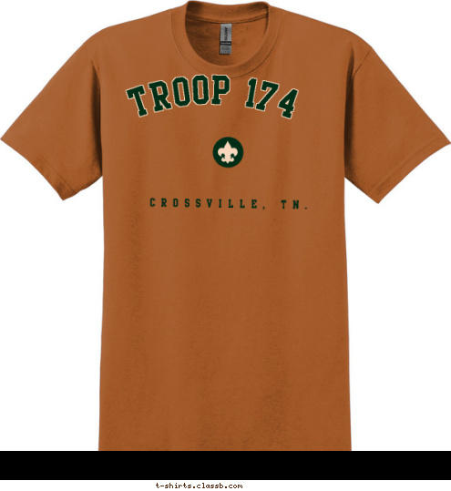 TROOP 174   CROSSVILLE, TN. T-shirt Design 