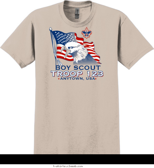 BOY SCOUT TROOP 123 ANYTOWN, USA T-shirt Design 