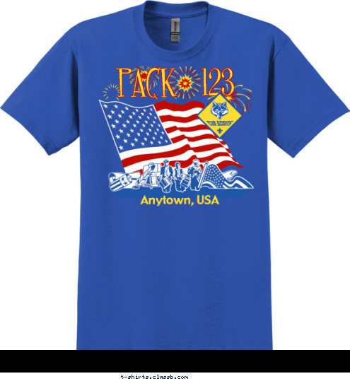 PACK  123 Anytown, USA T-shirt Design 