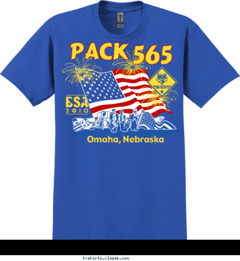 PACK  565 Omaha, Nebraska T-shirt Design 