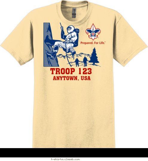 ANYTOWN, USA BOY SCOUT TROOP 123 T-shirt Design SP3192