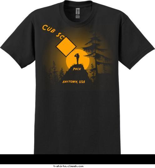 Anytown, USA 123
 123
 Anytown, USA Anytown, USA Anytown, USA Pack Cub Scouts T-shirt Design 